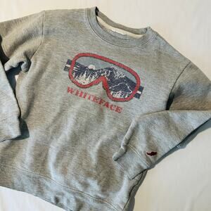 League Kids Whiteface Mountain Ski / Snowboard Crewneck Sweater Sz M 7-8